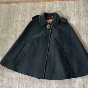 Coach Black Cape with Button Details